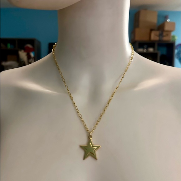 Coach Gold Reversible Layered Star Pendant 18k/.925 Necklace - Picture 3 of 16